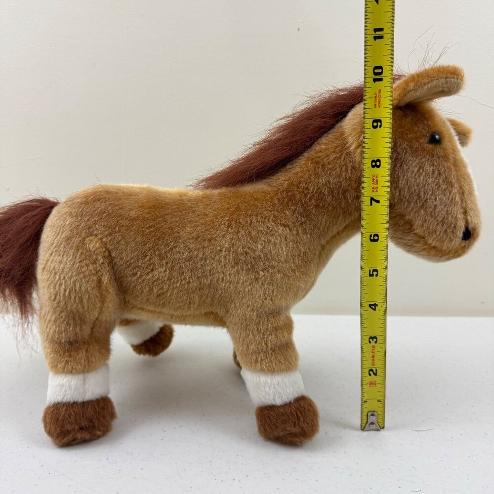 Vintage ASI Plush Brown Horse Stuffed Animal Plush Toy With White Accents - Picture 8 of 9